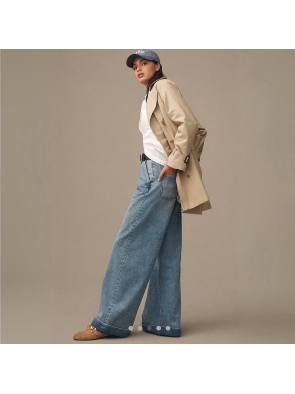 Pilcro Anthropologie Jeans Womens 31 High Rise Wide Leg Cuffed Hem - Picture 2 of 10